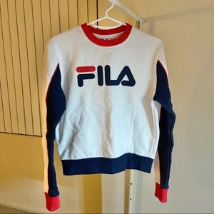 Fila White and Blue Swearshirt